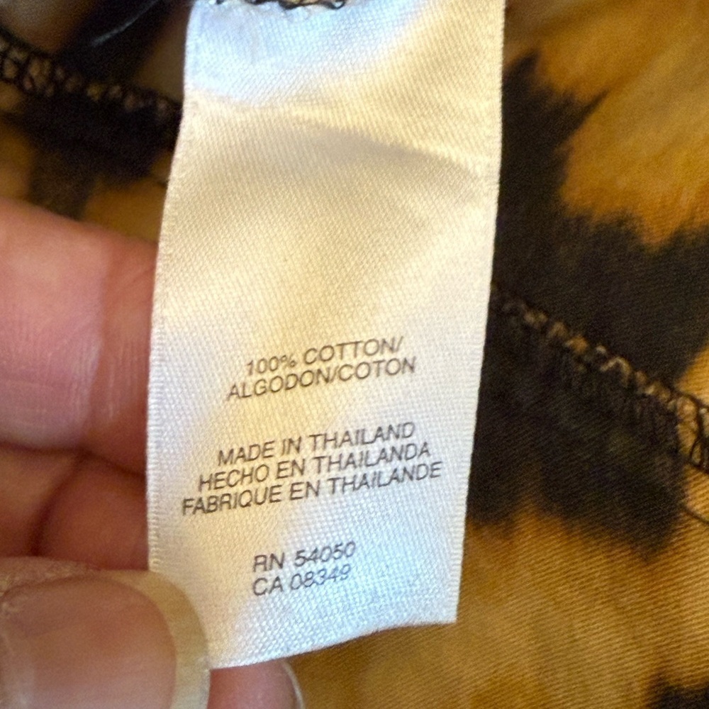 Jones New York Cheetah Womens XL Short Sleeve blouse Belt Chic Elegant Feminine - Picture 7 of 9